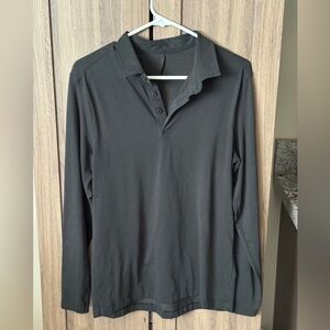 Lululemon men’s Evolution Long Sleeve Polo size small in black